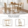 thumbnail image 3 of Euroco 5-Piece Solid Wood Counter Height Dining Table Set for 4, 47.2" Kitchen Set with 1 Rectangular Table and 4 Fabric Chairs,Rectangle Dining RoomSet for 4, 3 of 7