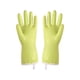 thumbnail image 2 of Guantes de lavavajillas forrados de terciopelo - PVC engrosado, resistentes al agua y al calor • Protección contra el frío • Material impermeable • Verde/blanco 30x8cm • Diseño de dobladillo, 2 of 7