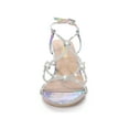 thumbnail image 6 of BLISSFUL STEP Women's Shoes Rhinestone Strap Slingback Kitten Heel Sandals Silver 5.5, 6 of 7