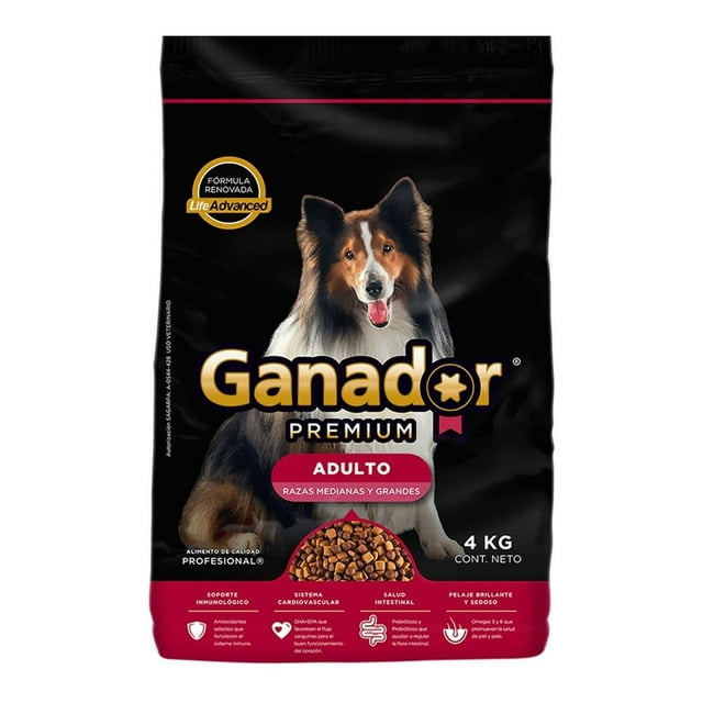 Alimento para Perro Ganador Premium Adulto Razas Medianas y Grandes 4 kg