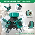 thumbnail image 7 of Garden Hose Splitter 2 Way, Faucet Splitter, Hose Bib Splitter,Y Splitter 2 Valves With 4 Leakproof Washers 2 Tape, All Metal, 7 of 7
