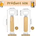 thumbnail image 2 of Juego de 50 abridores de botellas de acero inoxidable de madera, abridores de cerveza de mano de madera resistentes para barman, bodas, fiestas, hogar, cocina, karaoke, bar y restaurante., 2 of 4