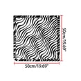thumbnail image 4 of INSPIRE CHIC 2Pcs 50cm Women Animal Leopard Floral Print Square Kerchief Neck Scarf Black Zebrass&Black Zebrass, 4 of 7