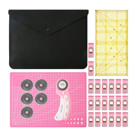 Rotary Fabric Cutter with Safety Lock & Replacement Vanes Ergonomic Rotary Cutter Tool for Quilting Sewing Arts Crafts Rotary Fabric Cutter with Safety Lock & Replacement Vanes Ergonomic Rotary Cutter Tool for Quilting Sewing Arts Crafts