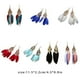 thumbnail image 5 of Qarigey Pendientes de plumas Fácil de combinar Personalidad exquisita Clásico Elegante Cómodo Colgantes de oreja para mujer Joyería negro Type1 NO1, 5 of 6