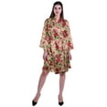 thumbnail image 3 of Moomaya Printed Womens Kimono Robes Short Satin Silk Bridal Robe Loungewear, 3 of 7