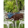 thumbnail image 3 of Outdoor Tablecloths with Umbrella Hole & Zipper, Retro Wood Grain Round Tablecloth 54 Inch, Rustic Farmhouse Wooden Board Brown Waterproof Table Cloth, Patio/Pool/Picnic Table Covers, 3 of 8