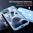 thumbnail image 4 of Shockproof Clear Case for iPhone 14, [Not Yellowing] [10FT  Drop Protection] Hard Clear Back Four Corner Airbags Drop Protection Phone Cover, 6.1 inch, Sierra Blue, 4 of 14