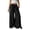 *Black, variant on VBVC Women's Drawstring Crinkle Wide Leg Pants , Y2K Baggy Boho Trousers For Women , Ladies' Textured Beach Lounge Pants with Pockets, Army Green , S-2XL