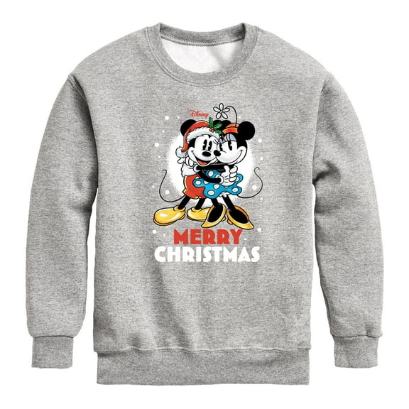 Disney - Merry Christmas Mickey And Minnie - Toddler & Youth Crewneck Fleece Sweatshirt