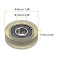 thumbnail image 2 of Unique Bargains Roulement à Rouleau à Poulie en PU 10x34x11 mm, Roue de Guidage Revêtue de Polyuréthane pour Industriel, Vert, 2 of 5