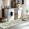 thumbnail image 5 of 2'x8' Runner Rugs, Yamaziot Vintage Washable Hallway Rug Runner with Rubber Backing, Non-Slip Distressed Carpet Floor Mat for Bedroom, Kitchen, Laundry, Entrance, Green, 5 of 9
