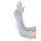 thumbnail image 5 of INSPIRAR CHIC Guantes largos de ópera de tul para mujer Guante de malla transparente para bodas nocturnas Azul claro L, 5 of 6
