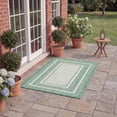 thumbnail image 4 of Safavieh Courtyard Ercan Bordered Indoor/Outdoor Area Rug, Ivory/Green, 2'7" x 5', 4 of 14