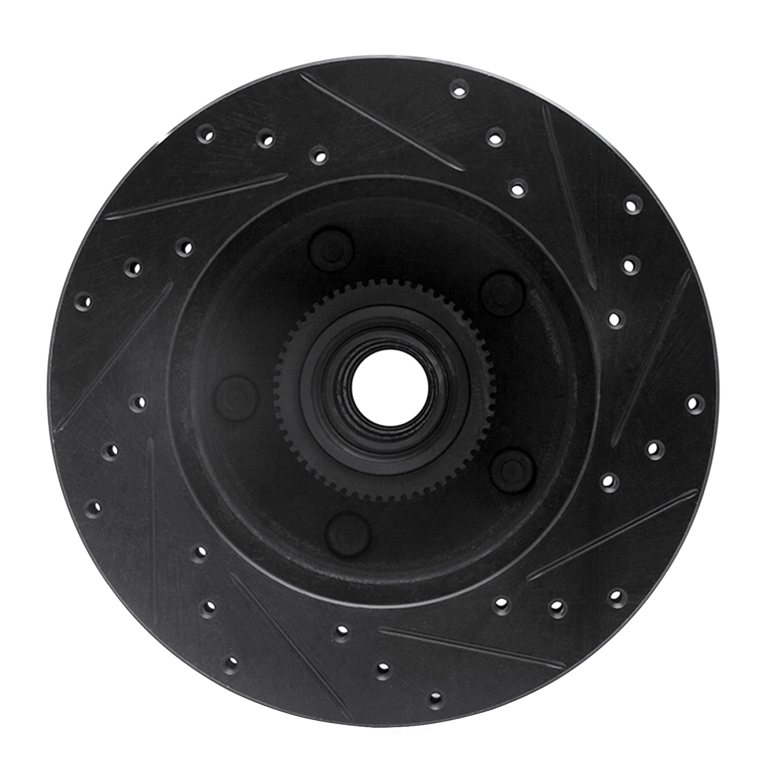 Dynamic Friction Company 633-54130L DFC Brake Rotor - Drilled And Slotted - Black