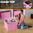 thumbnail image 6 of SpaceAid Shoe Organizer for Closet, 2 Pack, Fits 16-32 Pairs, Pink, 6 of 7