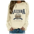 thumbnail image 1 of HNMKIU Crewneck Sweatshirt Women Fall/Winter Print Sweatshirt Without Hoodie, 1 of 4