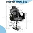thumbnail image 3 of Barber Salon Chair for Hair Stylist, Height Adjustable Hair Chair with 360° Rotation Base, Multi-Function Shampoo Tattoo Beauty Salon Hairdresser Armchair for Barbershop, 3 of 8