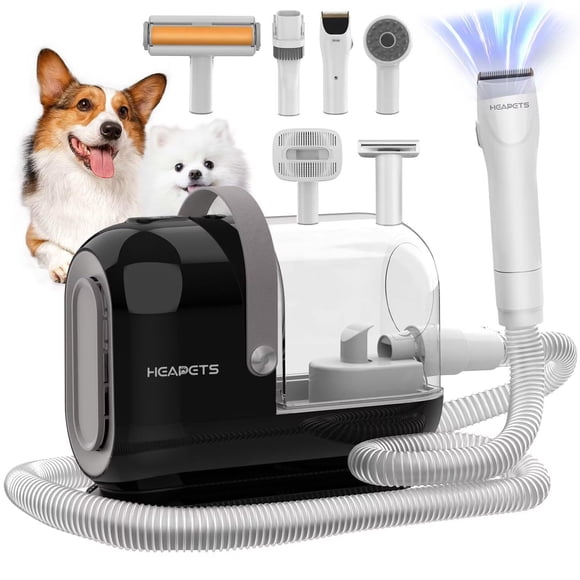 Kit de aspiradora para peluquería canina HEAPETS de 3 litros con 7 herramientas, bajo nivel de ruido