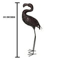 thumbnail image 6 of Oakland Living 650251-FLAMINGO-4-HB 35 in. Steel Indoor & Outdoor Animal Garden Flamingo Metal Bird Sculpture Statue with Solar Light & Ground Stake, Hammer Tone Bronze - Pack of 4, 6 of 6