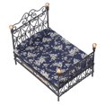 thumbnail image 4 of Cama de Casa de Muñecas en Miniatura de Hierro, Escena de Vida de Simulación de Estilo Princesa en Miniatura Cama de Muñecas de Hierro Mejoran La Habilidad Práctica para LA, 4 of 7