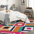 thumbnail image 3 of Modern Trellis Area Rugs, Colorful Geometric Rugs 4x6 Living Room, Carpet Soft Non Slip Washable, Modern Geometric Carpets for Bedroom, with Non Slip Backing Washable Fluffy Super Soft Indoor Rugs, 3 of 7