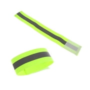 Pack of 2 Reflective Bands for Arm, Wrist, Ankle, Leg. Reflector Bands. High Visibility Reflective Running Gear for Women and Men Cycling