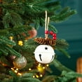 thumbnail image 5 of DAMAI Rustic Christmas Jingle Bell Ornaments with Pinecones & Berries, 3.5 inch Christmas Tree Pendant with Wind Chime for Christmas Tree,Mantel,Home, 5 of 6