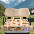 thumbnail image 4 of Yuyamidu Fall Pumpkin Golf Cart Seat Covers with Storage, 2-Person Seat Stretchy Fabric, Stain Repellent for Easy Wipe Clean, Fits Most 2-Seat, Ideal for Autumn Golf Course Use, 4 of 8