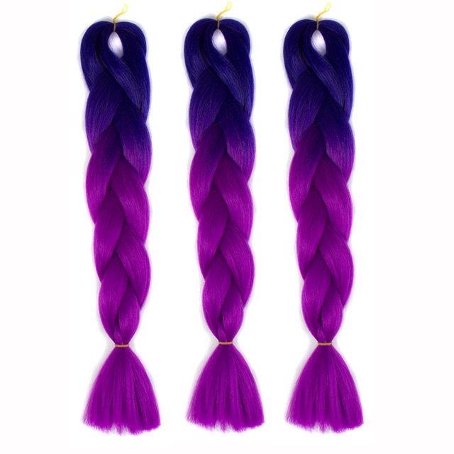 Extensions de Cheveux et Accessoires - 1 Pce Perruque de Fête Ondulée Longue à Tresses Dégradées pour Femmes
