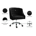 thumbnail image 5 of UrbanPro Velvet Swivel Adjustable Office Chair in Soft Black/Rich Chrome, 5 of 6