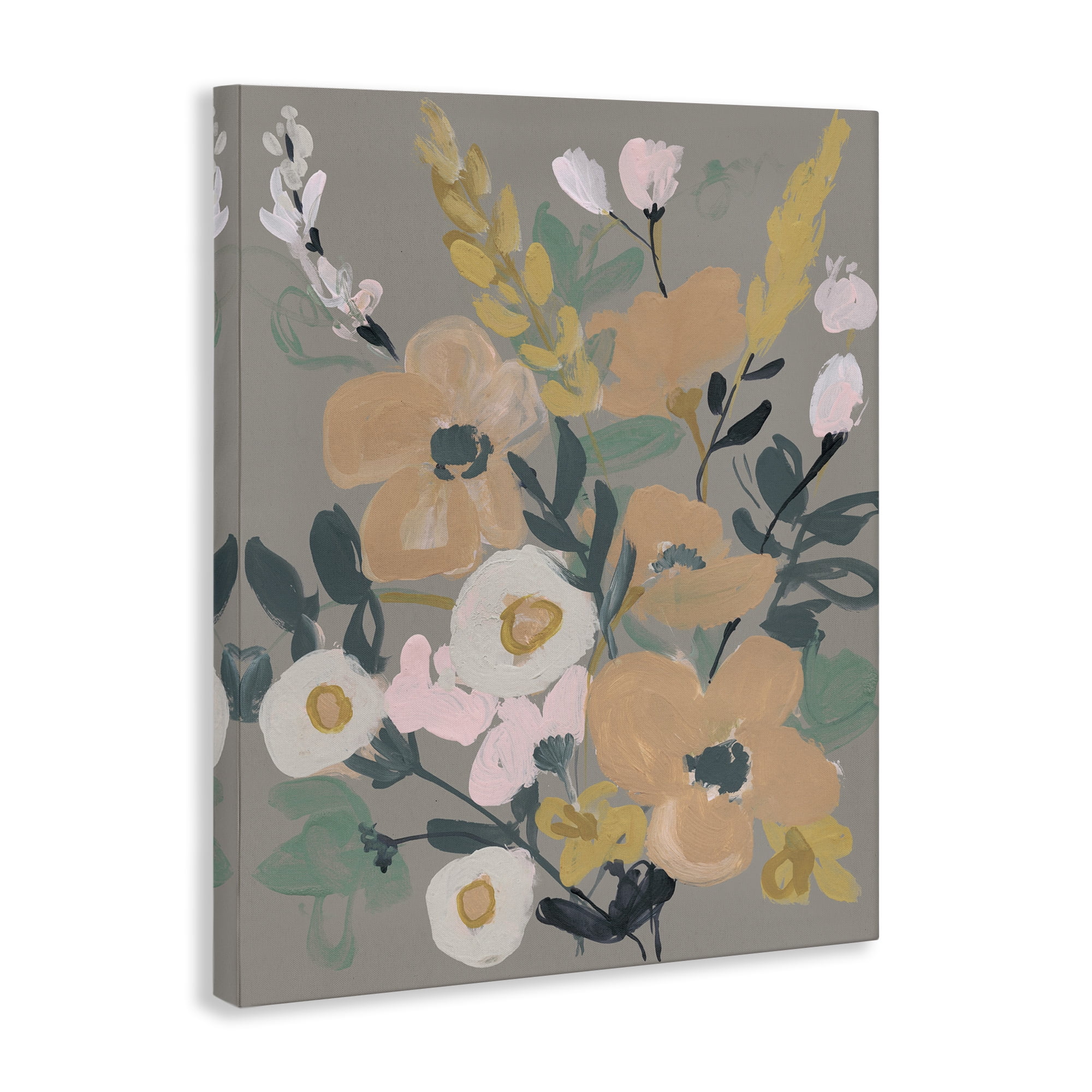 Stupell Industries Modern Wildflower Collage Botanical & Floral Painting Gallery Wrapped Canvas Art Print Wall Art, 30 x 40