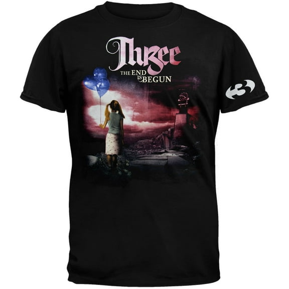 Three Men's The End Is Begun Short Sleeve T Shirt