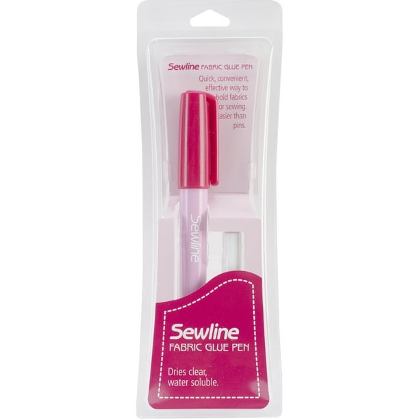 Sewline WaterSoluble Fabric Glue Pen W/RefillBlue