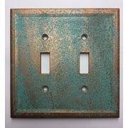 Aged Patina - Double Light Switch Cover