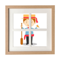thumbnail image 1 of Blue White Stripe Italia Cartoon Pantalla de escritorio de pared de marco 4 aperturas, 1 of 4