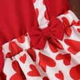thumbnail image 5 of Kiijoy Girls Hearts Print Long Sleeve Dress Casual Ruffle A Line Midi Dress, Sizes 2-8, 5 of 6