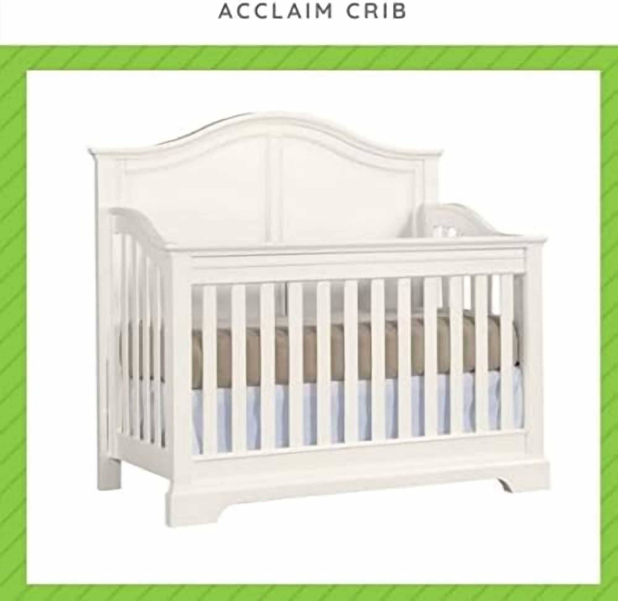 Full-Size Conversion Kit Bed Rails for Sorelle Cribs (French White, Model #215)