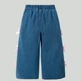 thumbnail image 7 of Zshosam Jeans for Girls Jeans for Girls Wide Leg Kids Baggy Flare Denim Pants High Waisted Cute Clothes Outfits with Pockets Size 2T 3T,(Navy 2-3 Years), 7 of 7