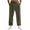 Olive Green, variant on Wyobmus Lightweight Linen Pants for Men Solid Color Button Elastic Waist Drawstring Pants Baggy Straight Pant Summer Beach Pants Breathable Trousers Olive Green