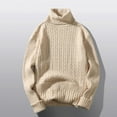 thumbnail image 2 of Vedolay Winter Sweaters for Men Winter Zipper Sweater Loose Casual Warm Pullover Tops Beige,2XL, 2 of 4