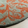 thumbnail image 3 of SAFAVIEH Bella Chloe Bordered Area Rug, Blue/Coral, 5' x 5' Round, 3 of 7