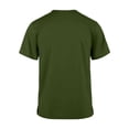thumbnail image 3 of Domuza Scrub Tops for Men - Classic V-Neck Short Sleeve Top with Multiple Pockets, Side Slits Army Green 2XL, 3 of 5