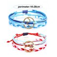 thumbnail image 2 of Juego de 2 pulseras ajustables Verano Playa Mujeres Hombres Adolescentes Niñas Día de San Valentín Adepaton BST3002976-4, 2 of 5