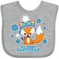 thumbnail image 3 of Inktastic My First Hanukkah with Fox and Snowflakes Boys or Girls Baby Bib, 3 of 4
