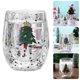 thumbnail image 2 of Double Layer Glass Mug 300ml Heat Resistant Water Cup Drinkware for Hot Beverage Glassware with Christmas Pattern, 2 of 5