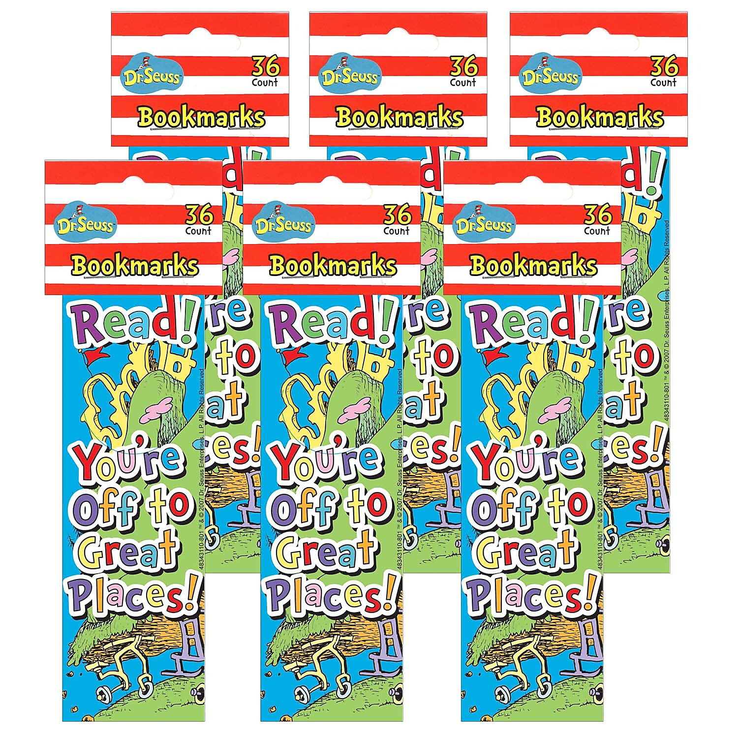 Bookmarks Student Rewards Teacher 36 x Dr Seuss Oh The Places You'll Go 