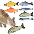 thumbnail image 3 of Jouet pour Chat 11.81 Po Poisson Réaliste Résistant aux Morsures Jouet à Mâcher pour Chat avec Herbe à Chat, 3 of 10