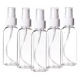 thumbnail image 1 of Paquete de 20 botellas de niebla fina transparentes de 2,7 oz con tapa de bomba, reutilizables y rellenables, pequeñas botellas de plástico vacías blancas transparentes, 1 of 5