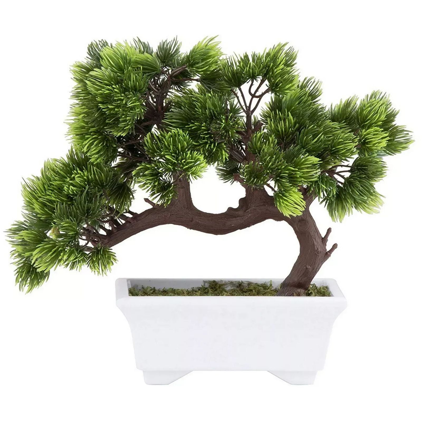Bonsai Tree In Square Pot Artificial Plant Office Home Indoor Tabletop Decor US 